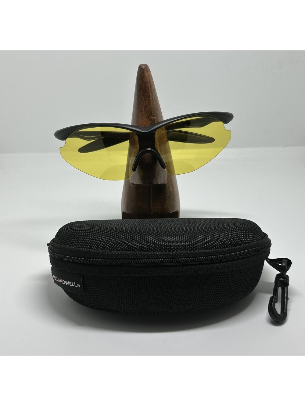 Bell Howell Yellow Lens Tac Sunglasses with Black Frame